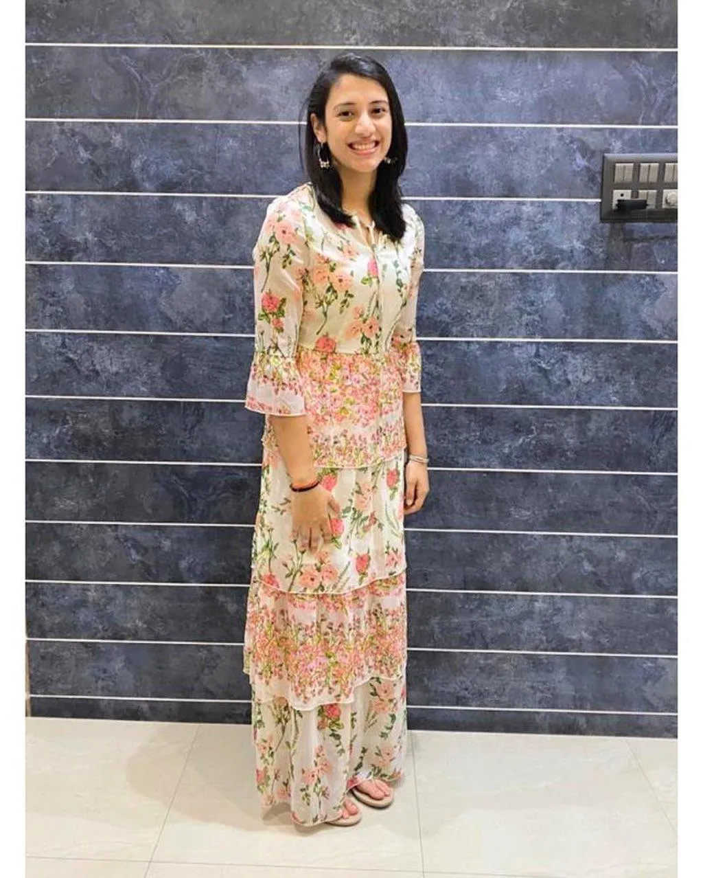Smriti Mandhana enjoying a casual moment offfield