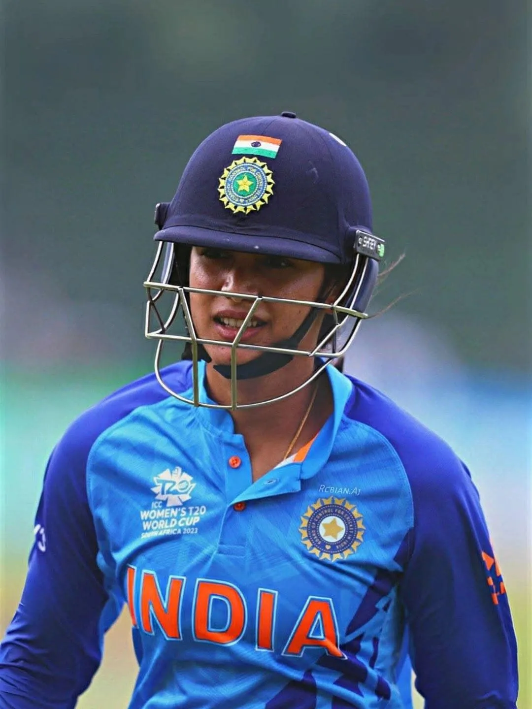 Smriti Mandhana gearing up for a match in India jersey