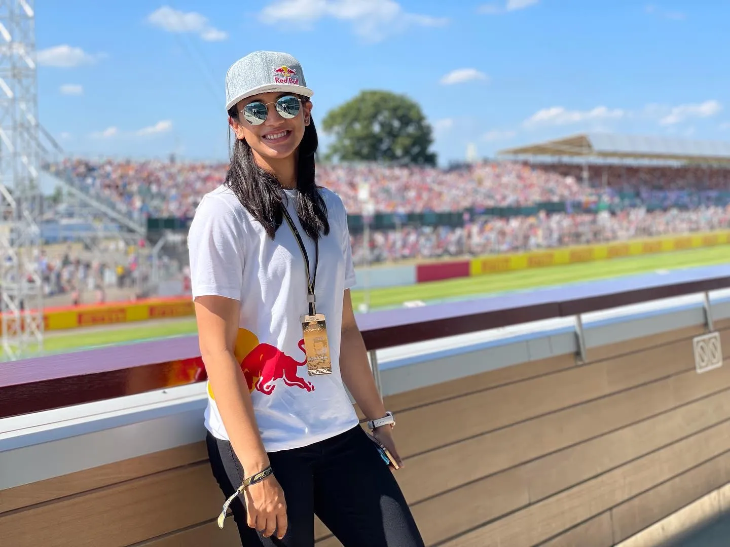 Smriti Mandhana in a casual pose at the race track