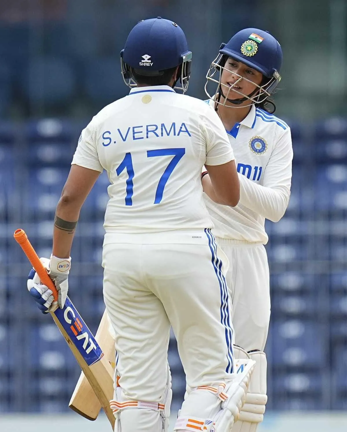 Smriti Mandhana in a match against the international team