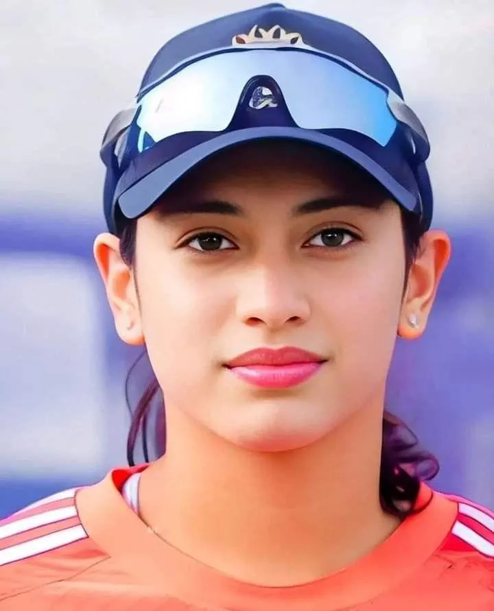 Smriti Mandhana in Bright Gear Posing for the Camera