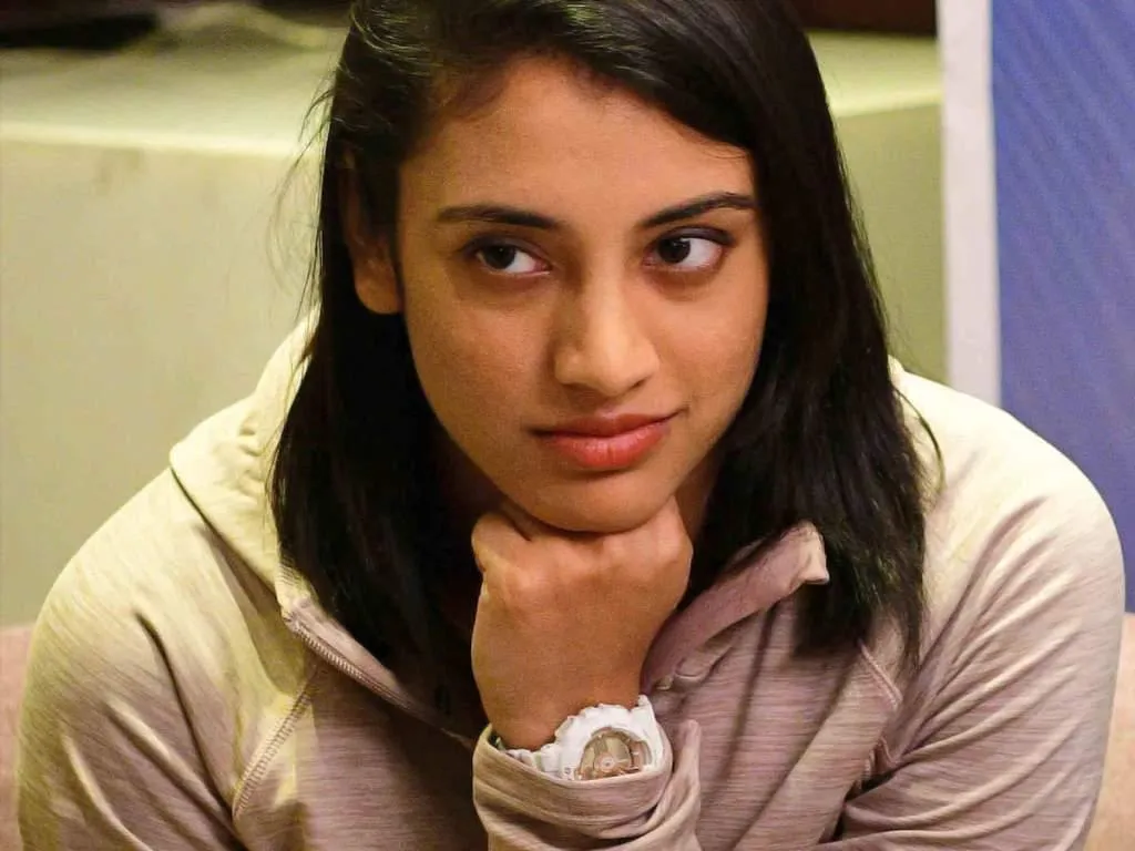 Smriti Mandhana in Candid CloseUp Wearing Light Sweatshirt