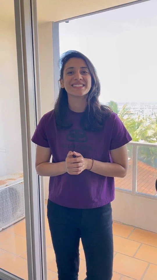 Smriti Mandhana in India Cricket Jersey with Smile
