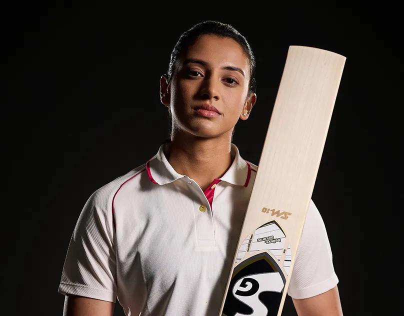 Smriti Mandhana in purple kit during a cricket session