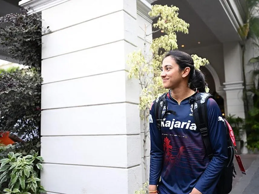Smriti Mandhana in Traditional Wear Outside Building