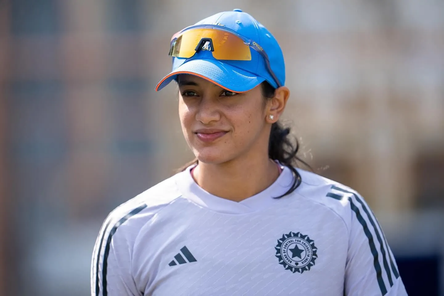 Smriti Mandhana in Training Cap with Sunglasses wallpaper