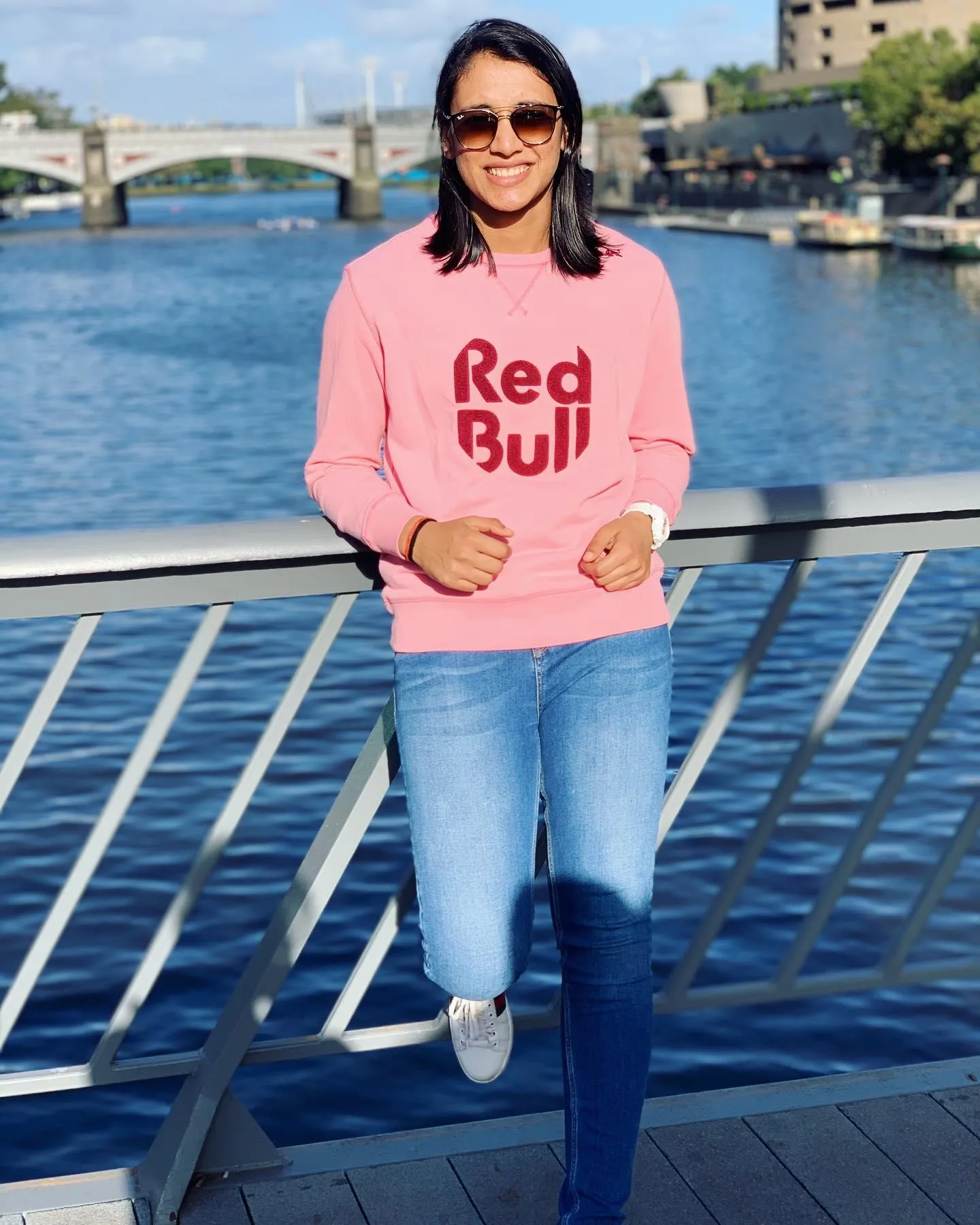 Smriti Mandhana Looking Stylish on a Boat Deck wallpaper