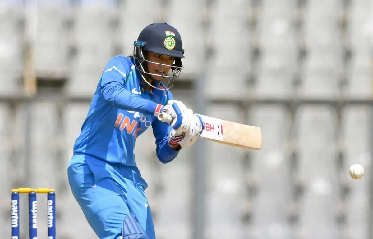 Smriti Mandhana Playing a Shot in ODI Match wallpaper