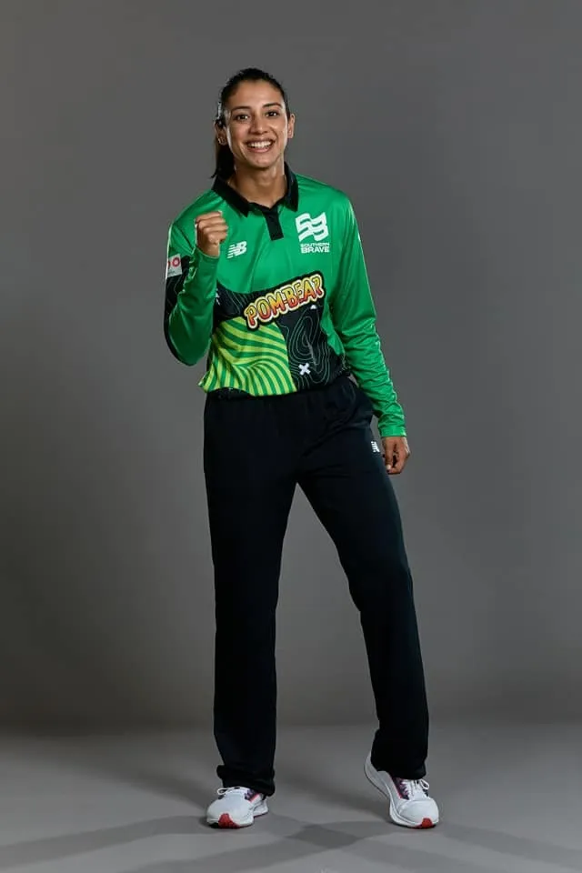 Smriti Mandhana PostMatch Wearing Green Jersey wallpaper