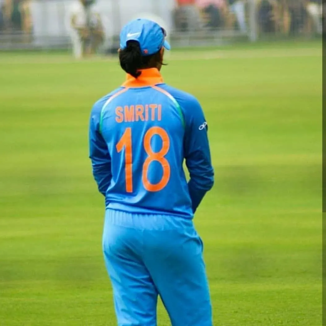 Smriti Mandhana Seen from Behind in Practice Session