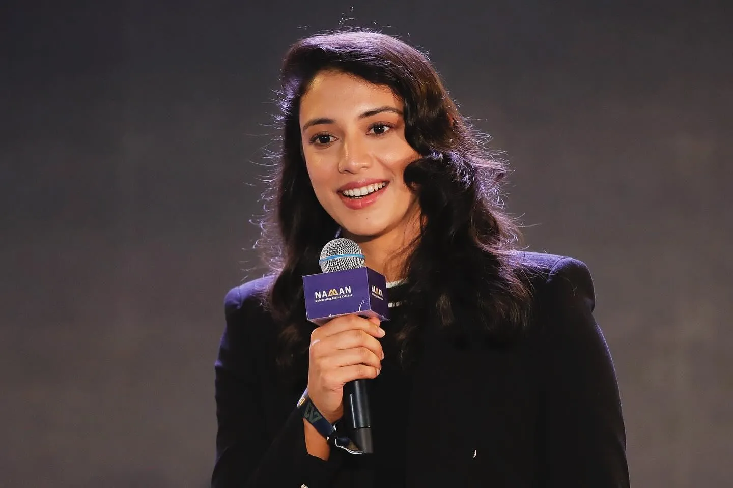 Smriti Mandhana Speaking at Event in Formal Outfit