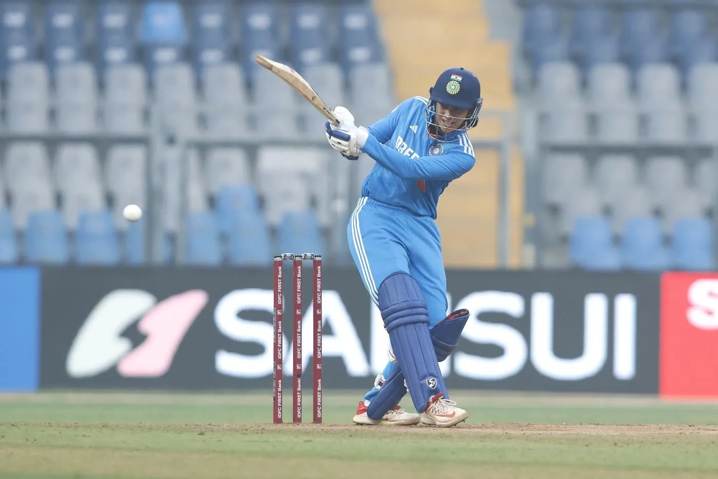 Smriti Mandhana Standing Alone on Empty Stadium Pitch