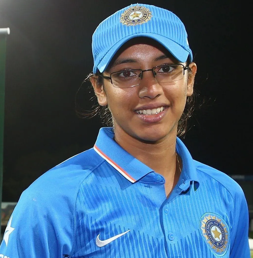 Smriti Mandhana striking a professional pose off the field