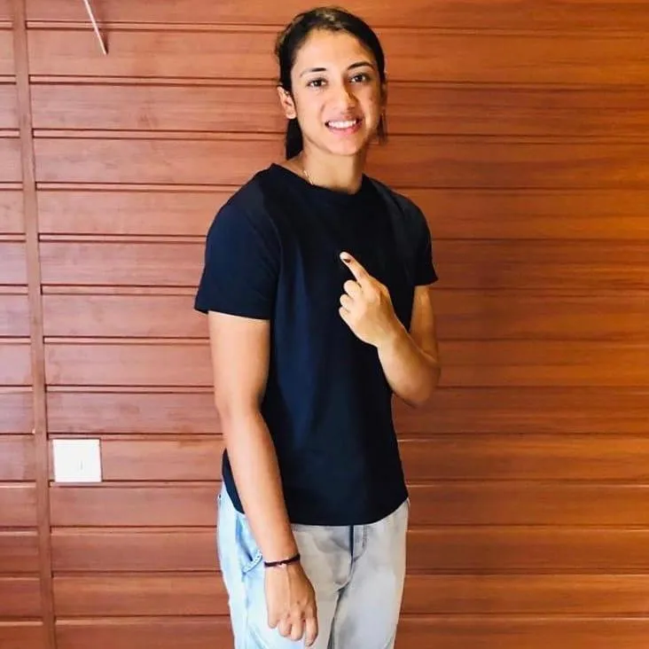 Smriti Mandhana Wearing Casual Black Attire wallpaper