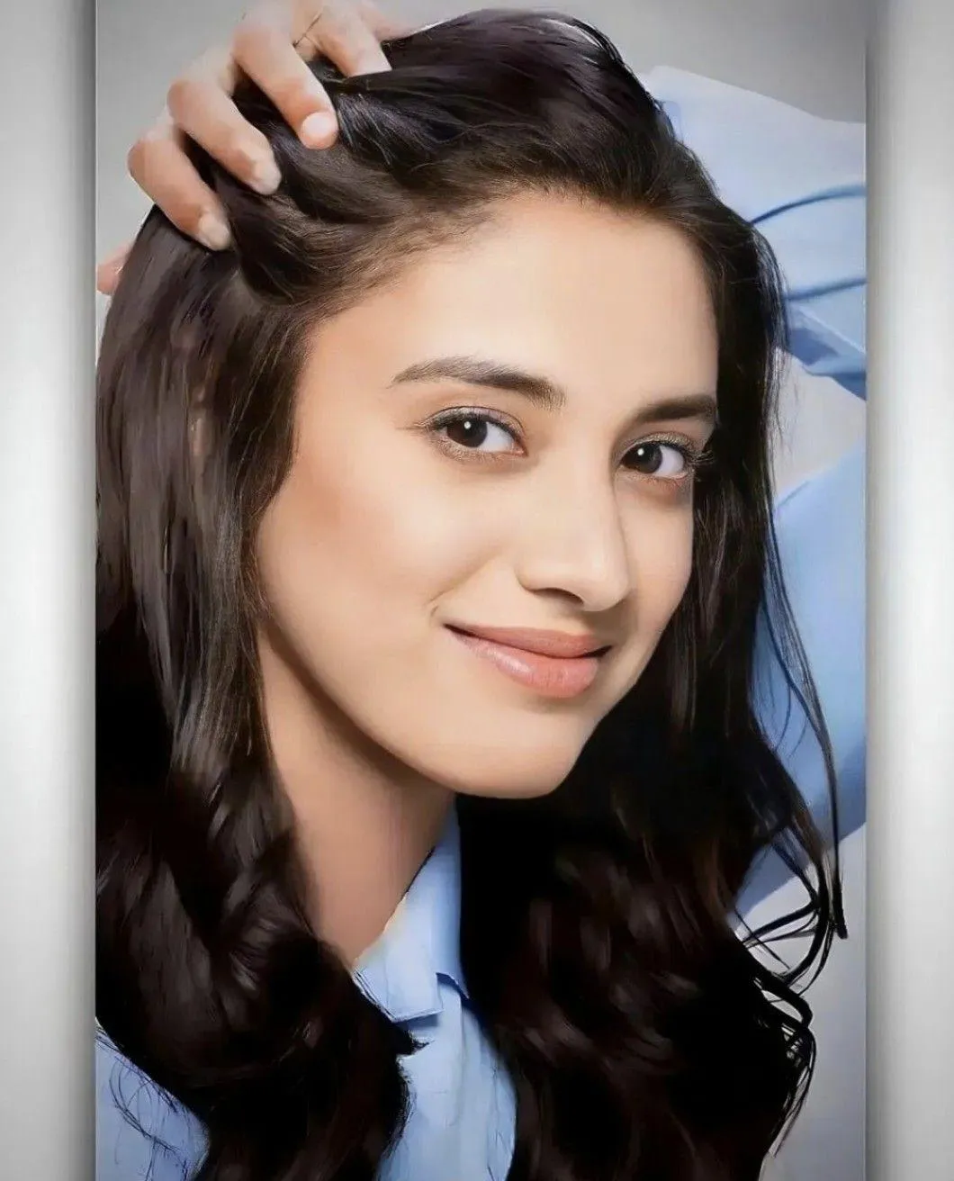 Smriti Mandhana with a soft smile during a photoshoot