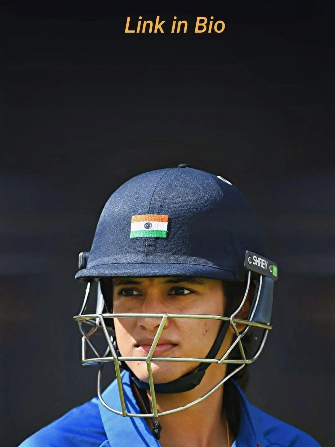 Smriti Mandhana with helmet ready for the next cricket inning