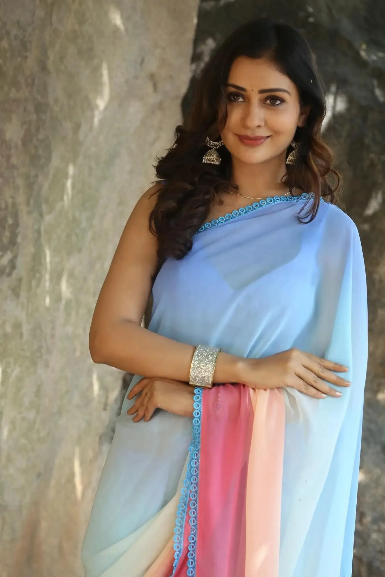 Beautiful Payal Rajput Radiating Elegance in Pastel Saree