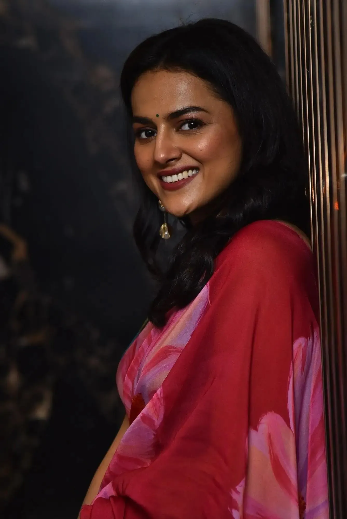 Beautiful Shraddha Srinath in Red Saree Creating Warm Vibes