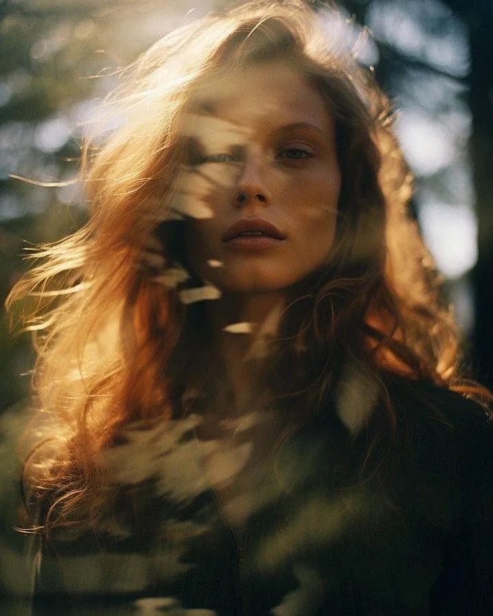 Blonde Woman in Soft Focus Portrait with Sunlight Wallpaper