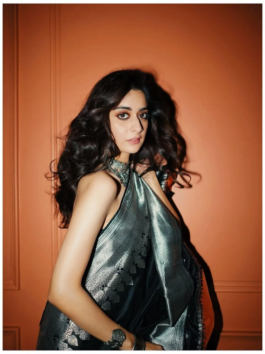 Charming Tanya Maniktala in Black Saree with Elegance