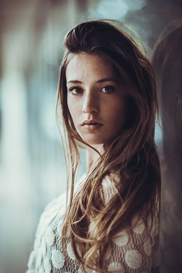 Close Up Portrait of a Woman with Soft Natural Lighting