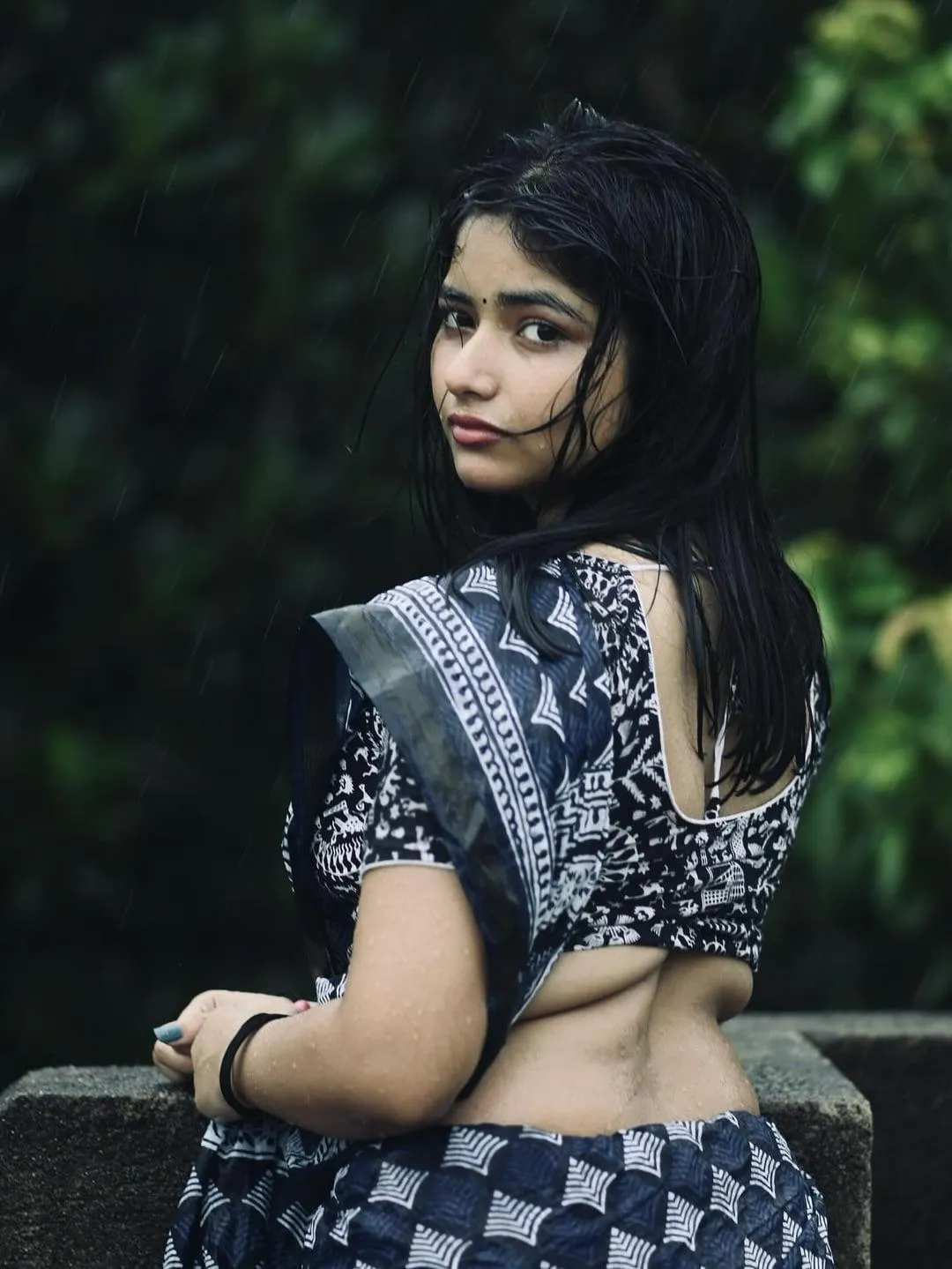 Gorgeous Preyashi Baidya in Black Designer Saree Wallpaper