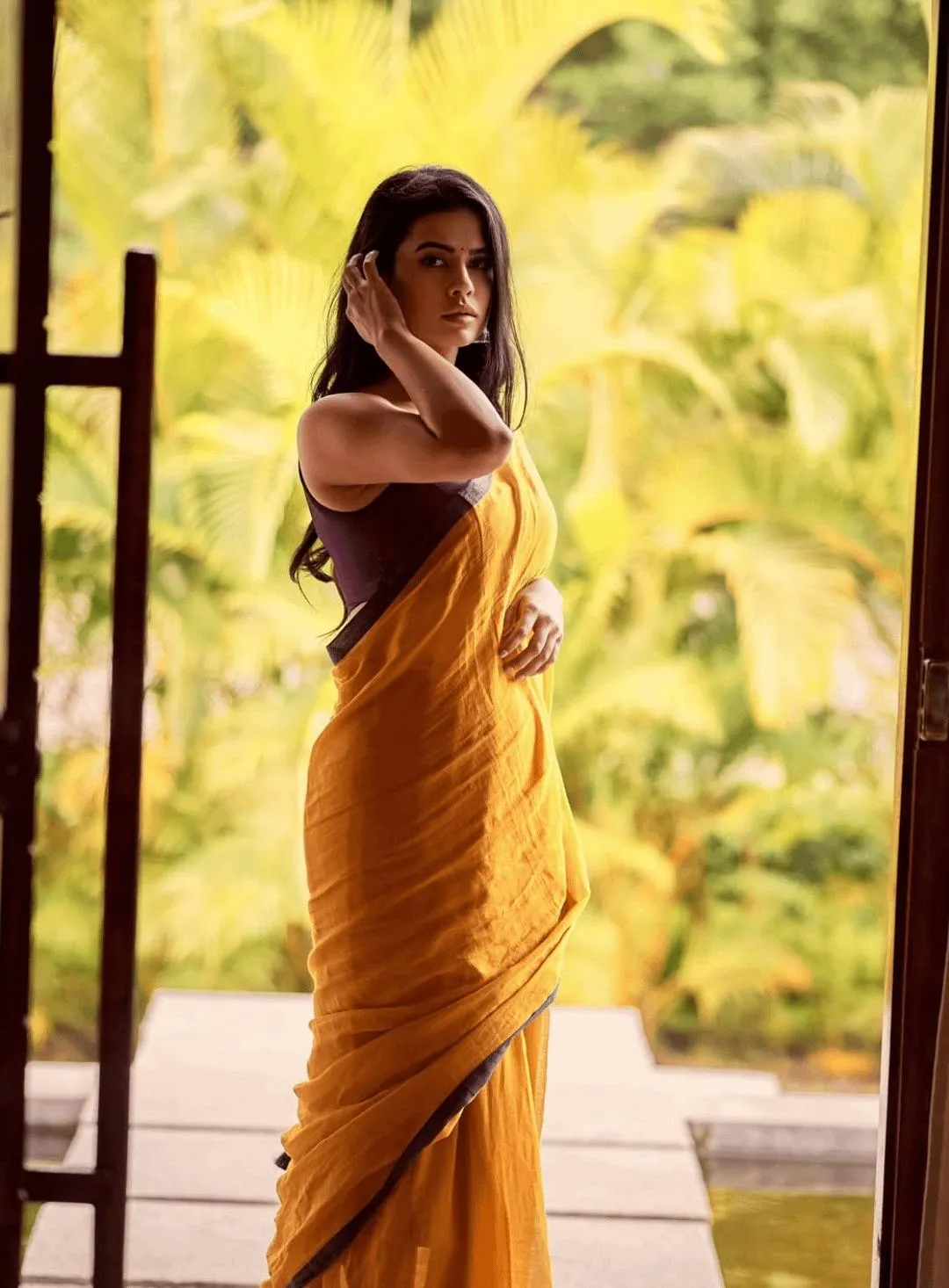 Stunning Sharmiela Mandre Dazzling in Yellow Saree