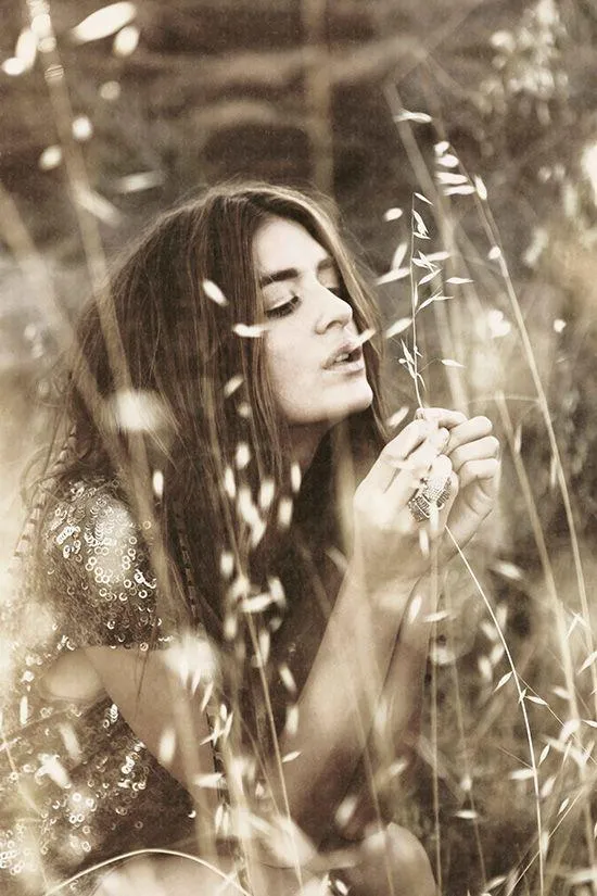 Woman in a Cblack and White Photo with Casual Pose Wallpaper