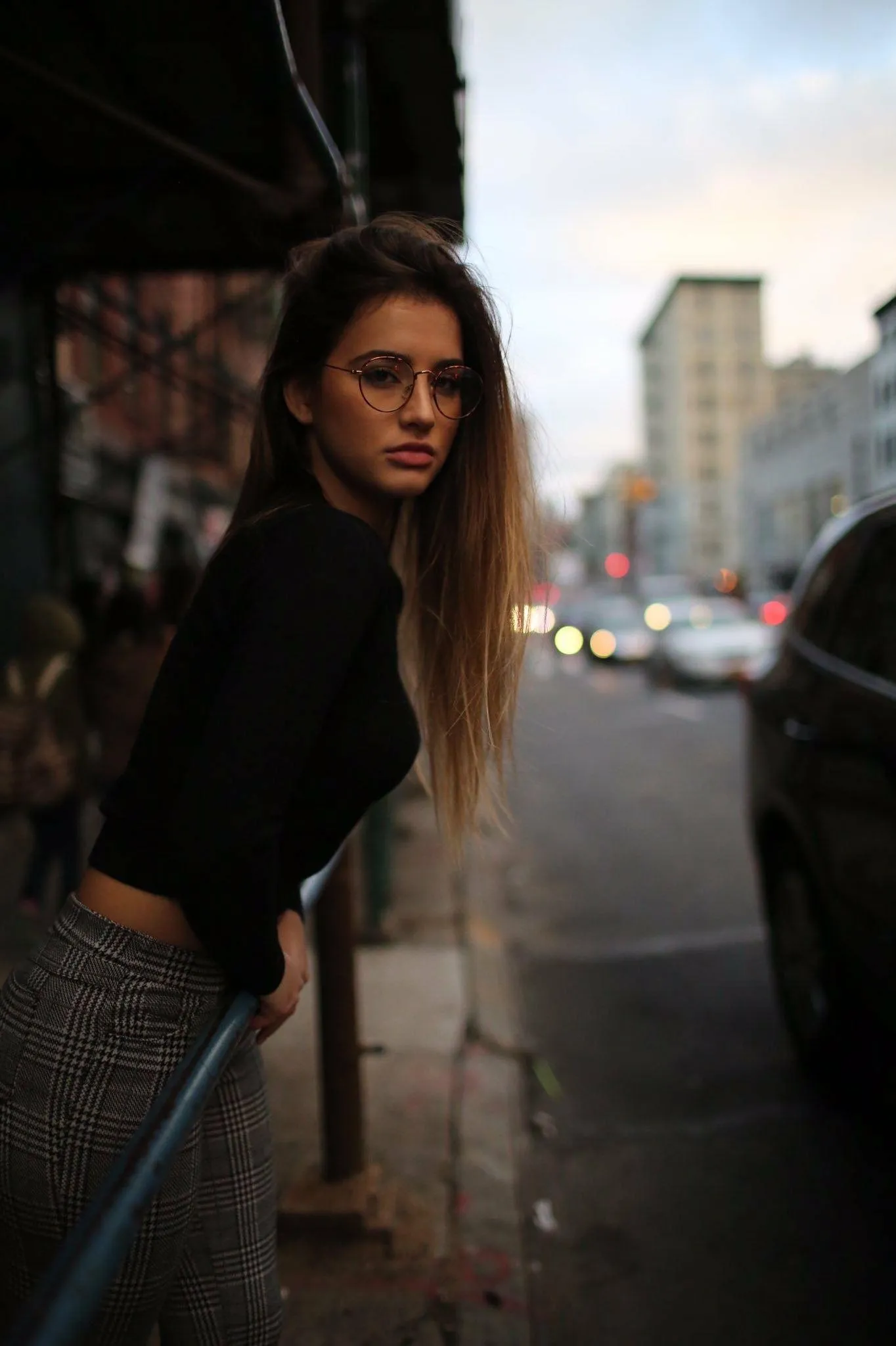 Woman Surrounded by Colorful Smoke in the Forest Wallpaper