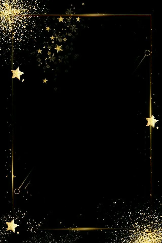 Abstract Golden Sparkles with Starry Background Wallpaper