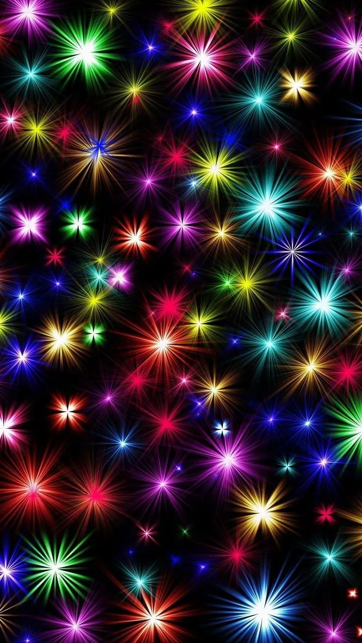 Amazing Fireworks creating a dazzling starry pattern