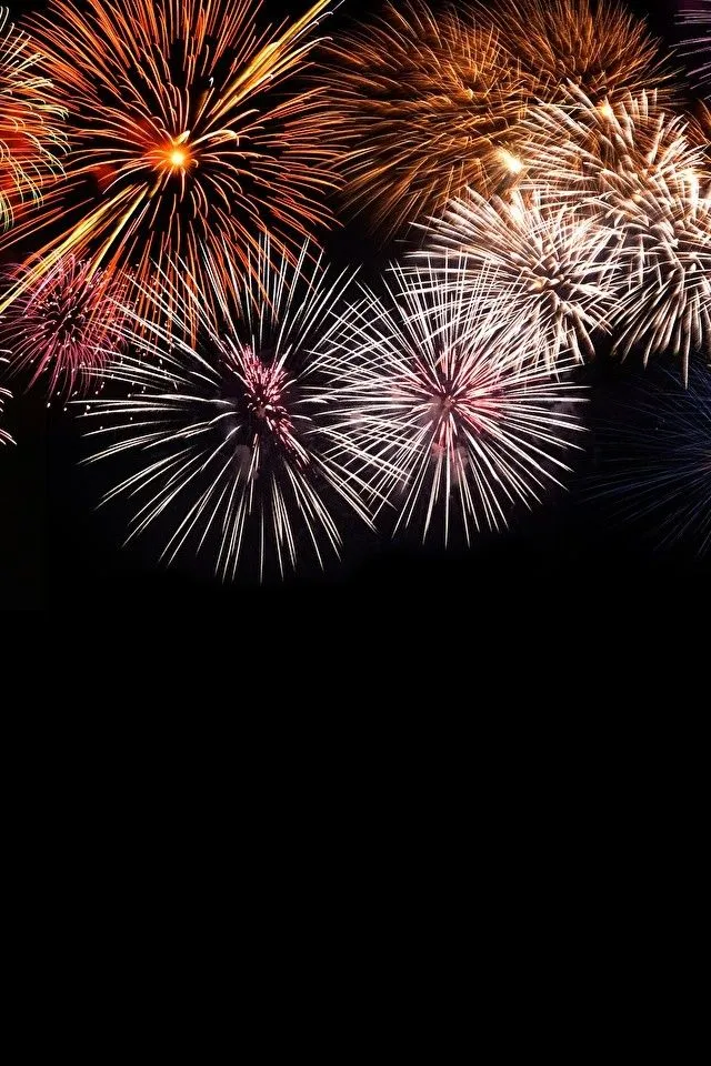 Amazing Grand fireworks in brilliant colors and shapes