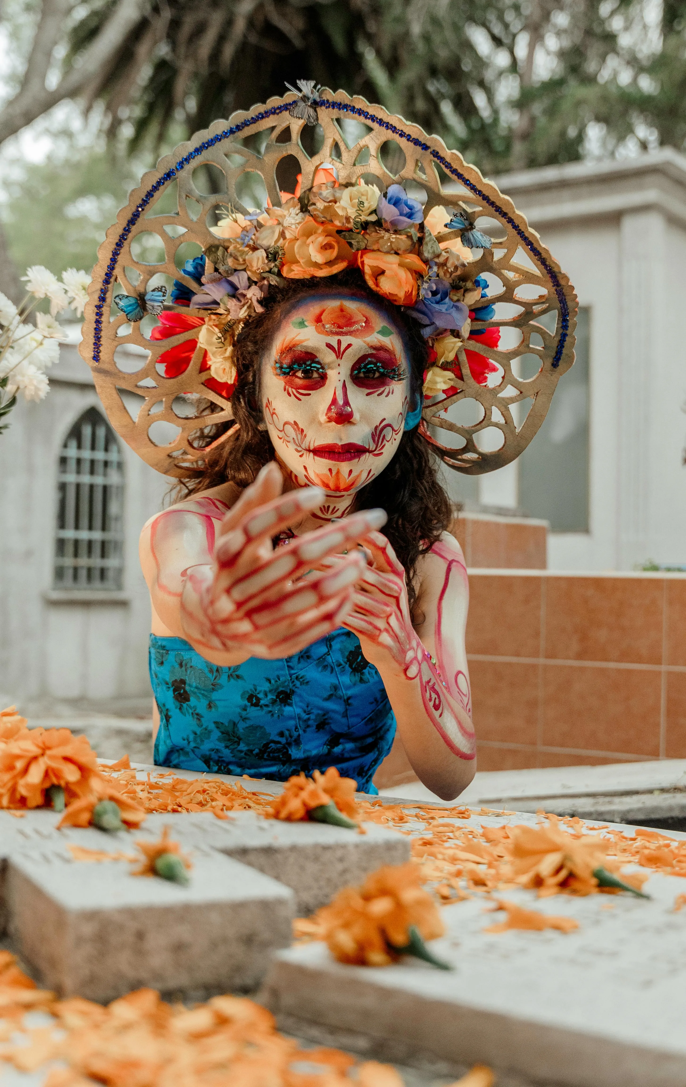 Authentic Halloween Festival Makeup and Traditional Art