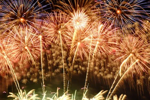 Beautiful Firework Burst Creating a Star Effect Wallpaper