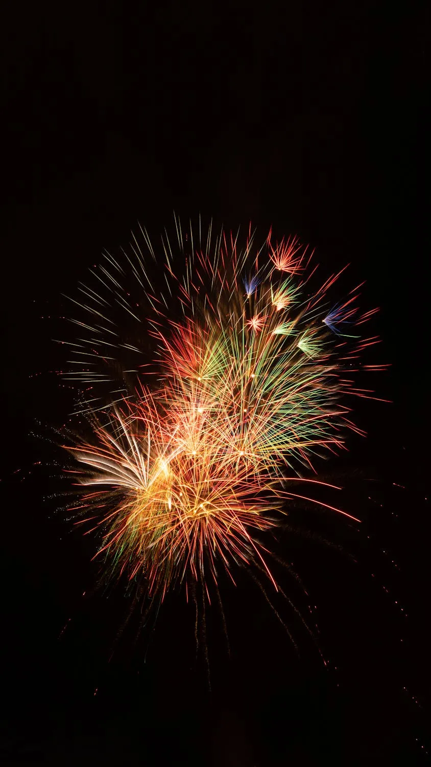 Beautiful Fireworks Illuminating the Night Sky Wallpaper