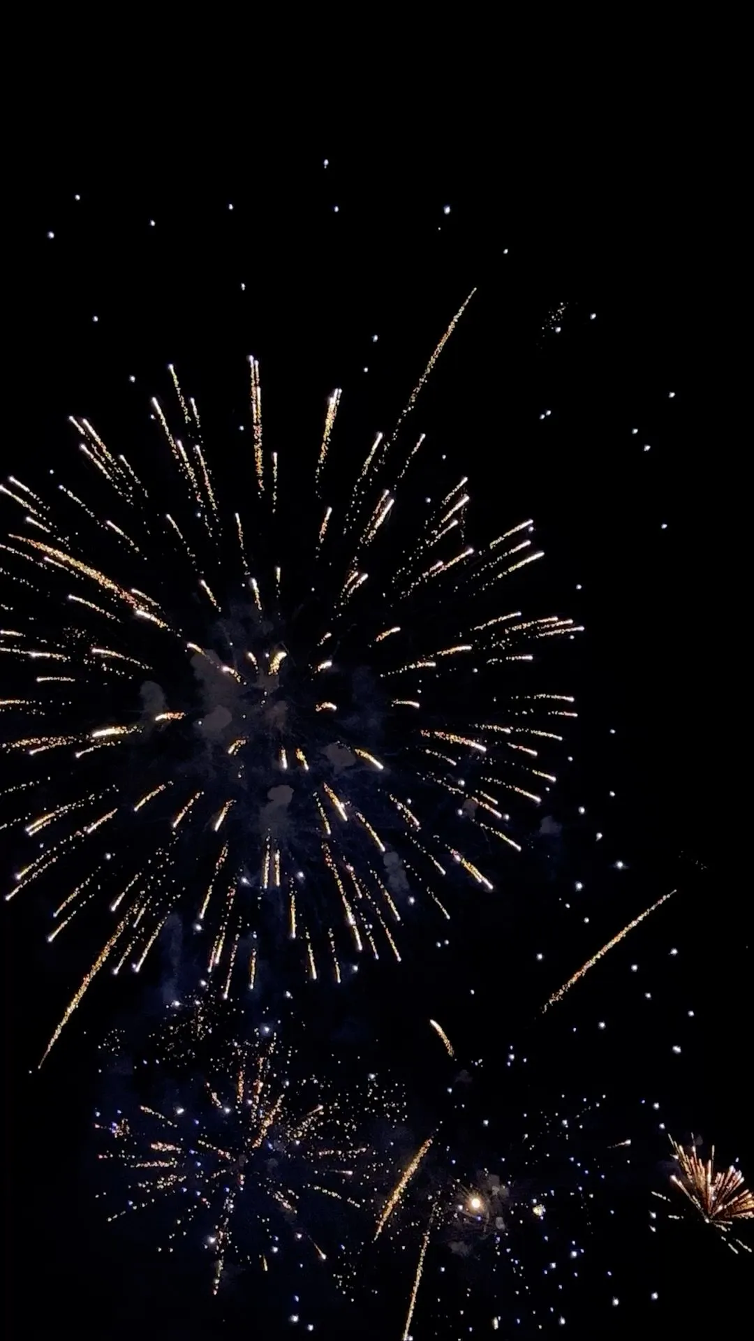 Beautiful Fireworks Lighting up the Dark Night Sky image