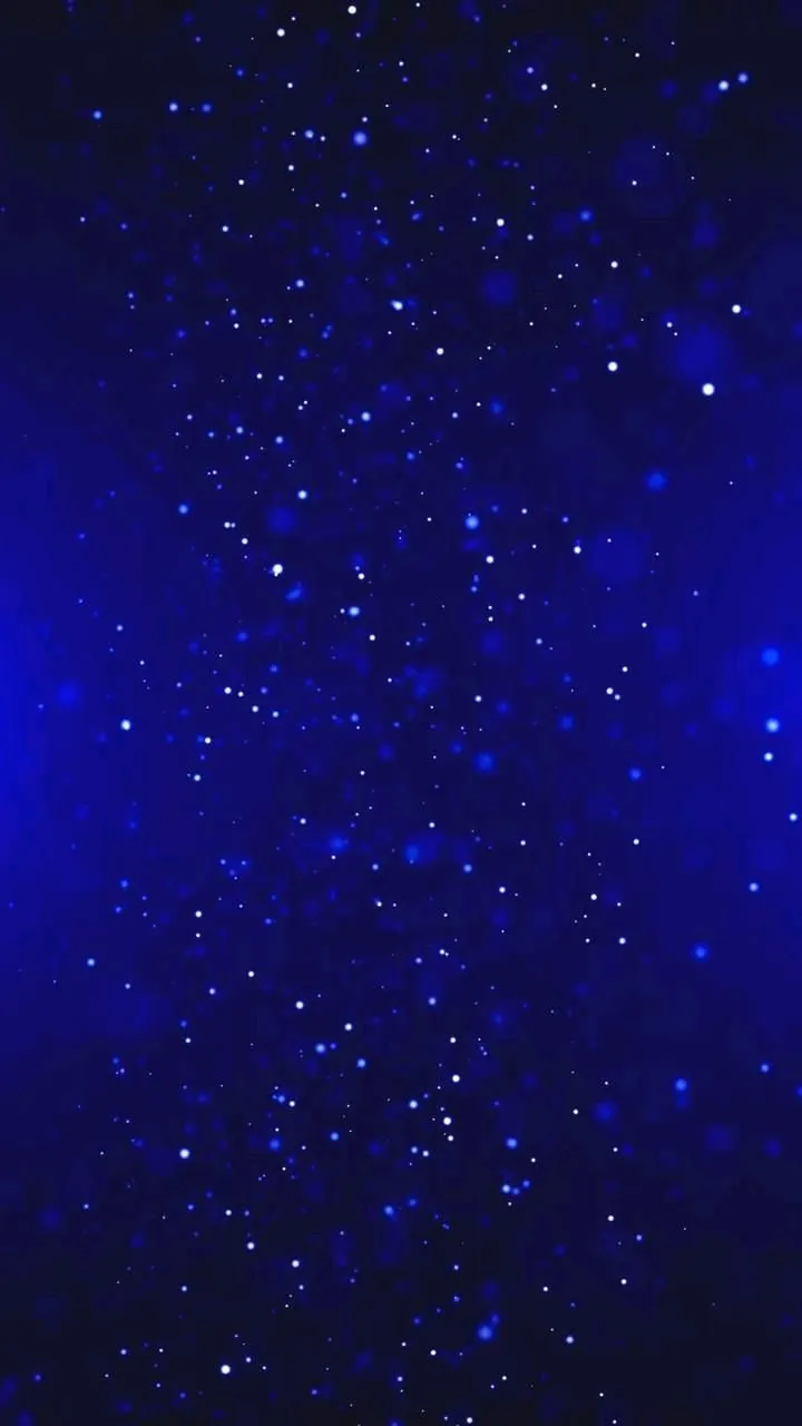 Blue Night Sky Filled with Tiny Sparkling Fireworks Lights