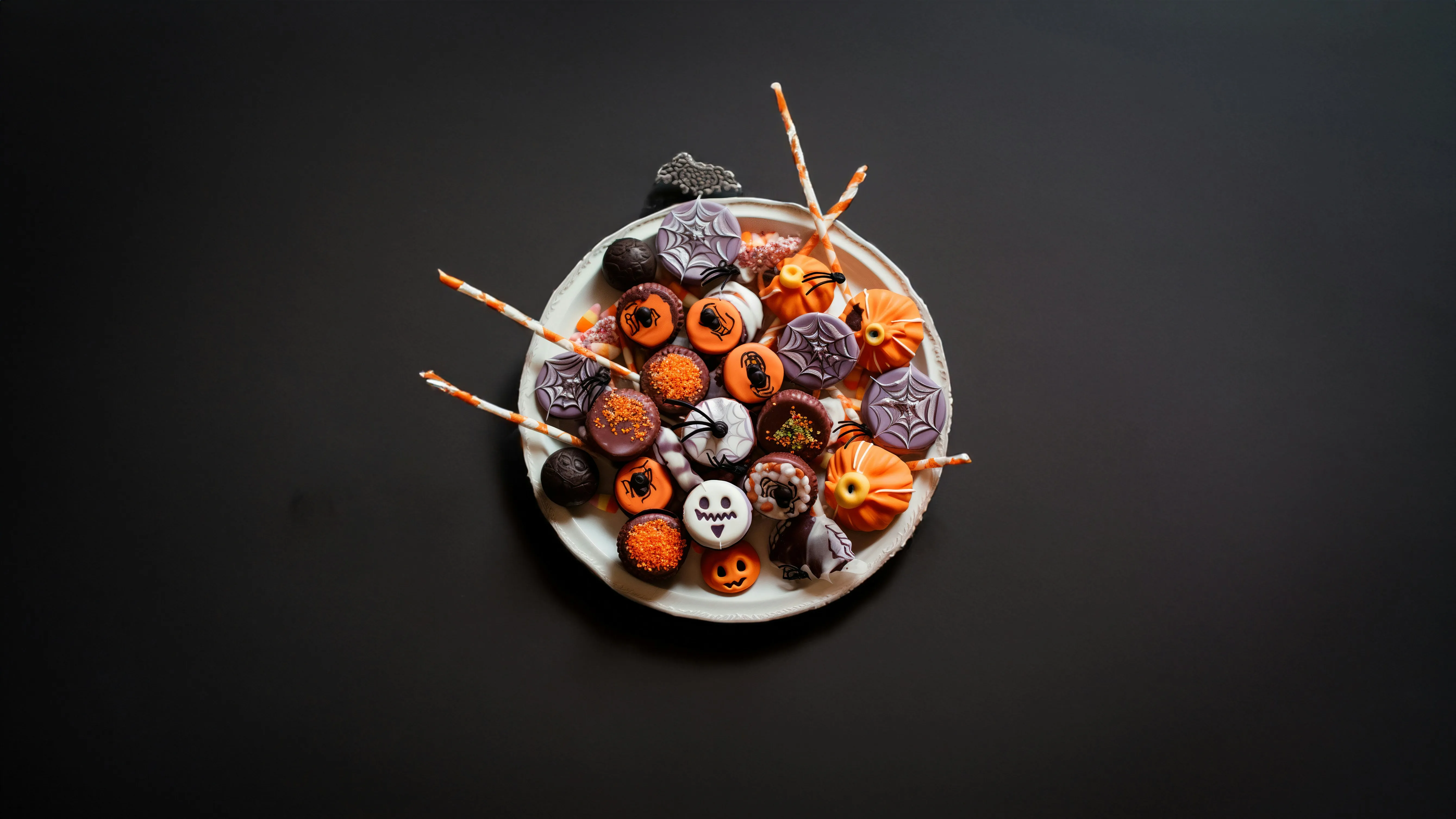 Bowl Of Halloween Pumpkin Seeds and Candies Wallpaper