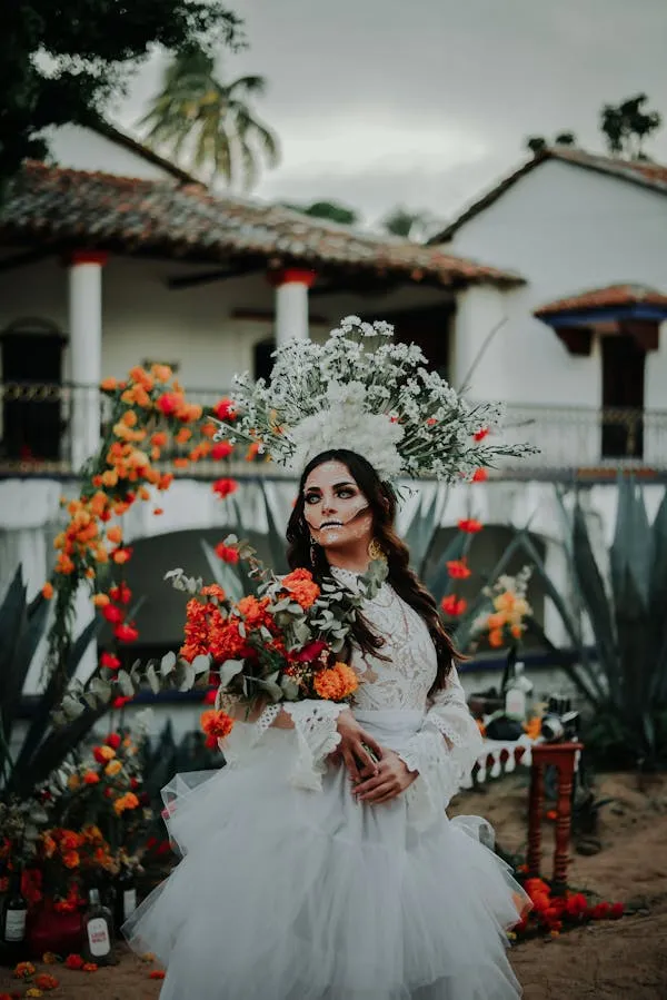 Bride of Death in Garden with Day of Death Style image