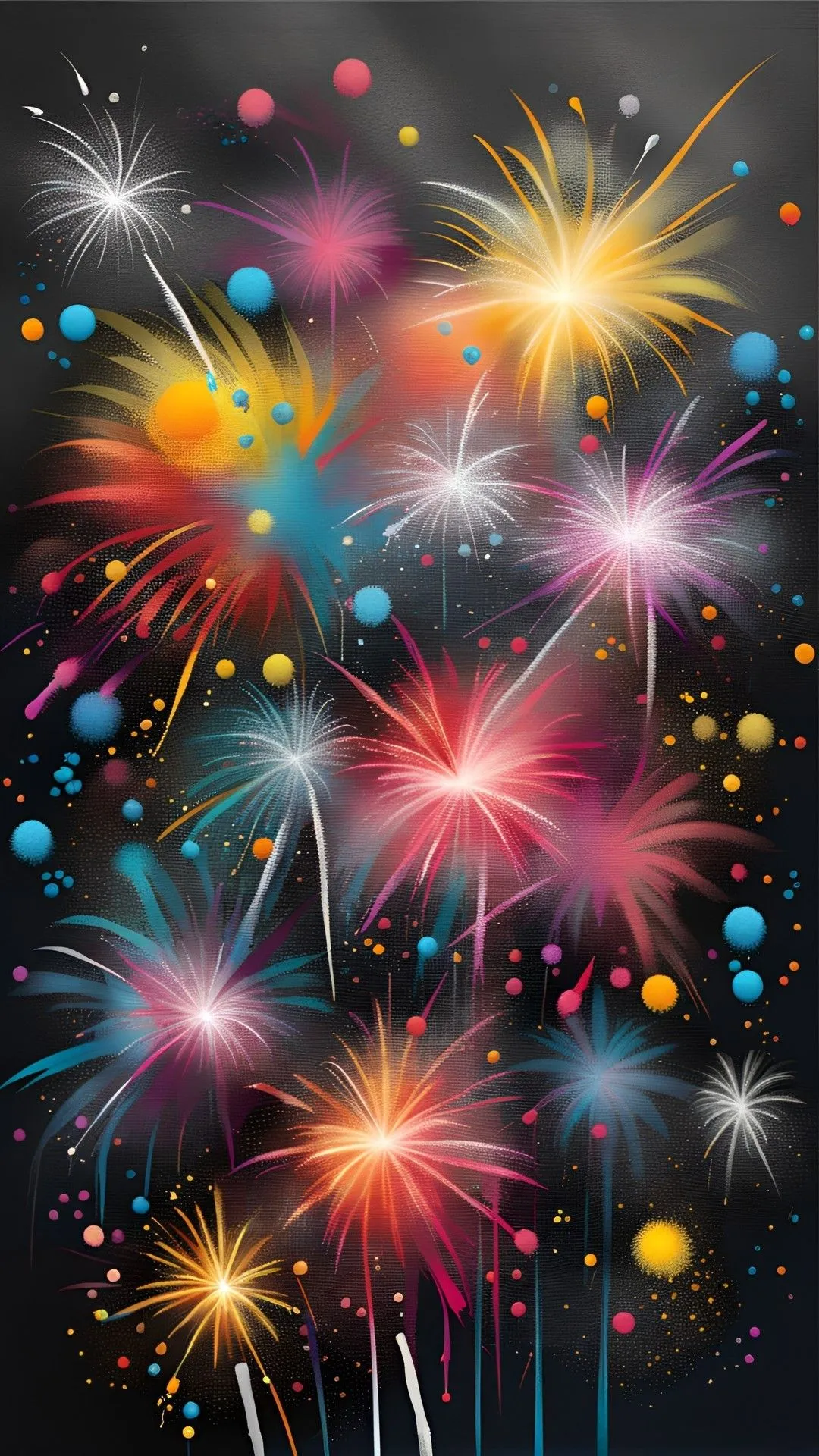 Bright Fireworks Bursting in Various Colors 4K image