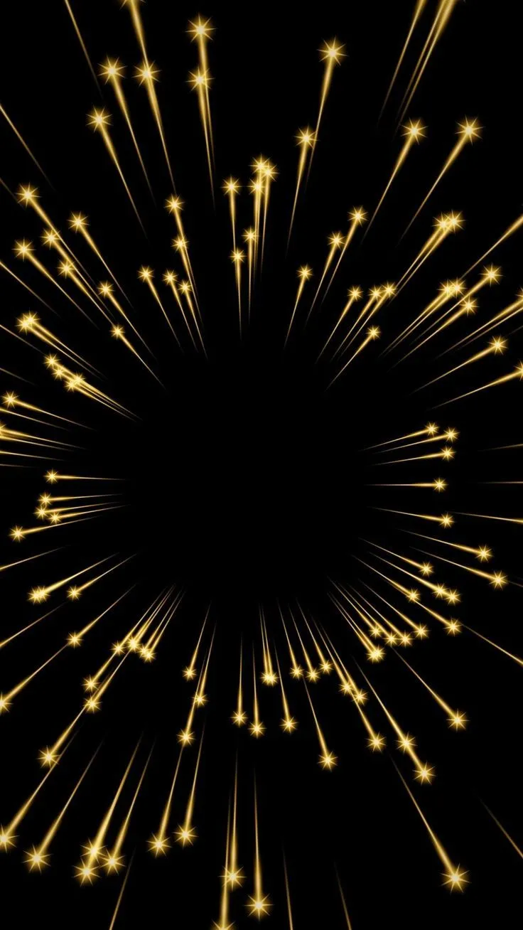 Bright yellow and golden fireworks against a black sky