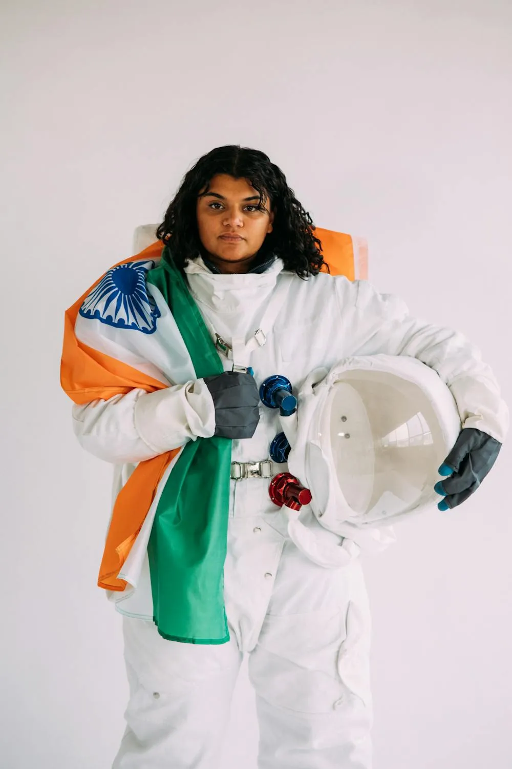 Child in Astronaut Costume for Halloween Indoor Portrait