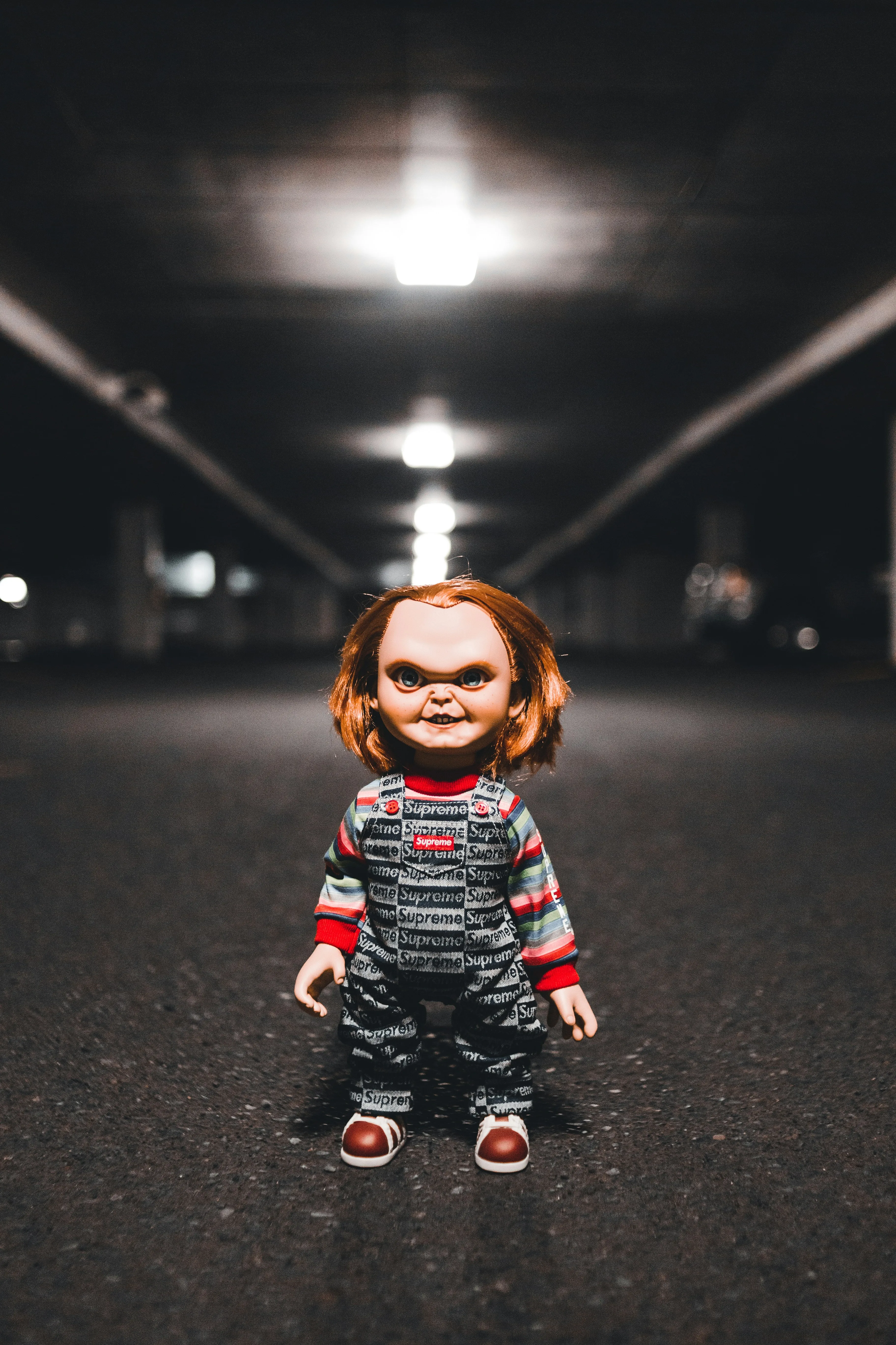Chucky Doll Costume in Parking Garage free HD wallpaper