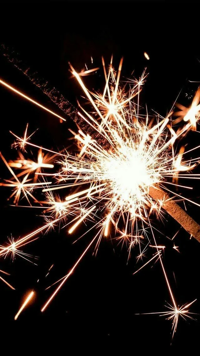 Close up of Sparkler Creating Glowing Trails HD image