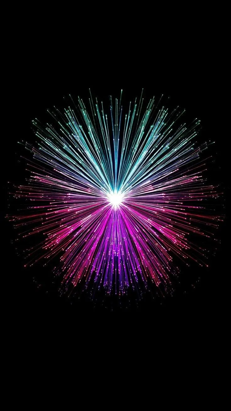 Colorful bursts of fireworks in the starry dark sky image