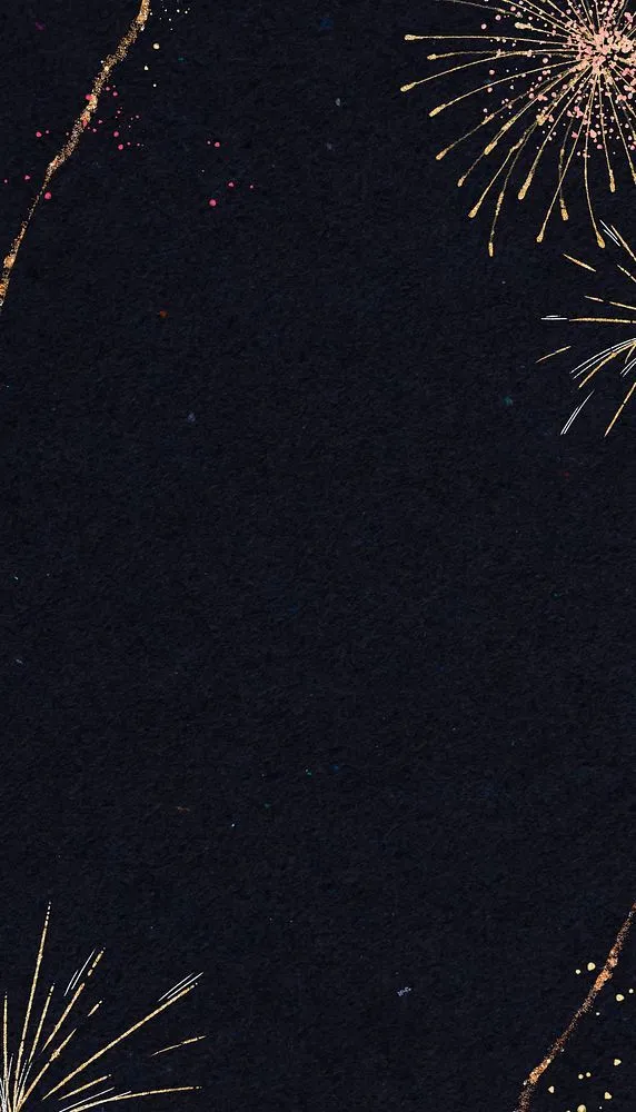 Colorful fireworks display in a dark sky Wallpaper