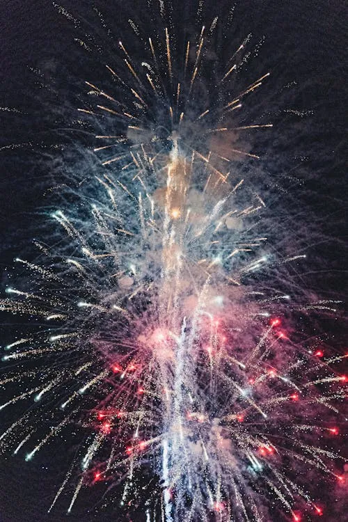 Colorful Fireworks Filling the Sky During Night Festivities