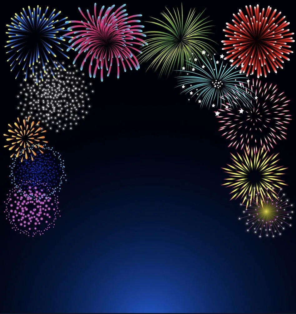 Colorful Fireworks in the Sky with Beautiful Display