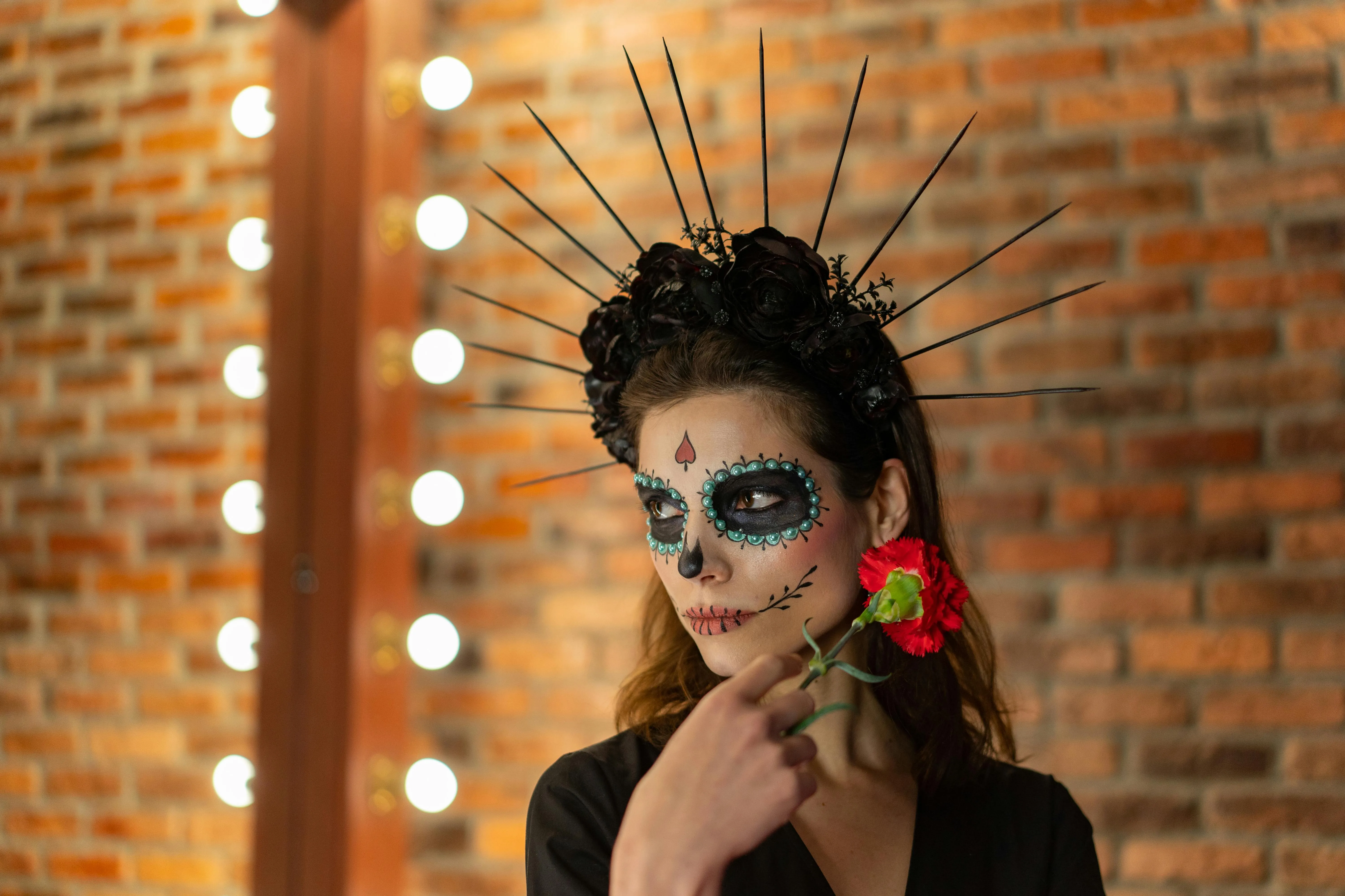 Creative Sugar Skull Makeup for Halloween Festival image