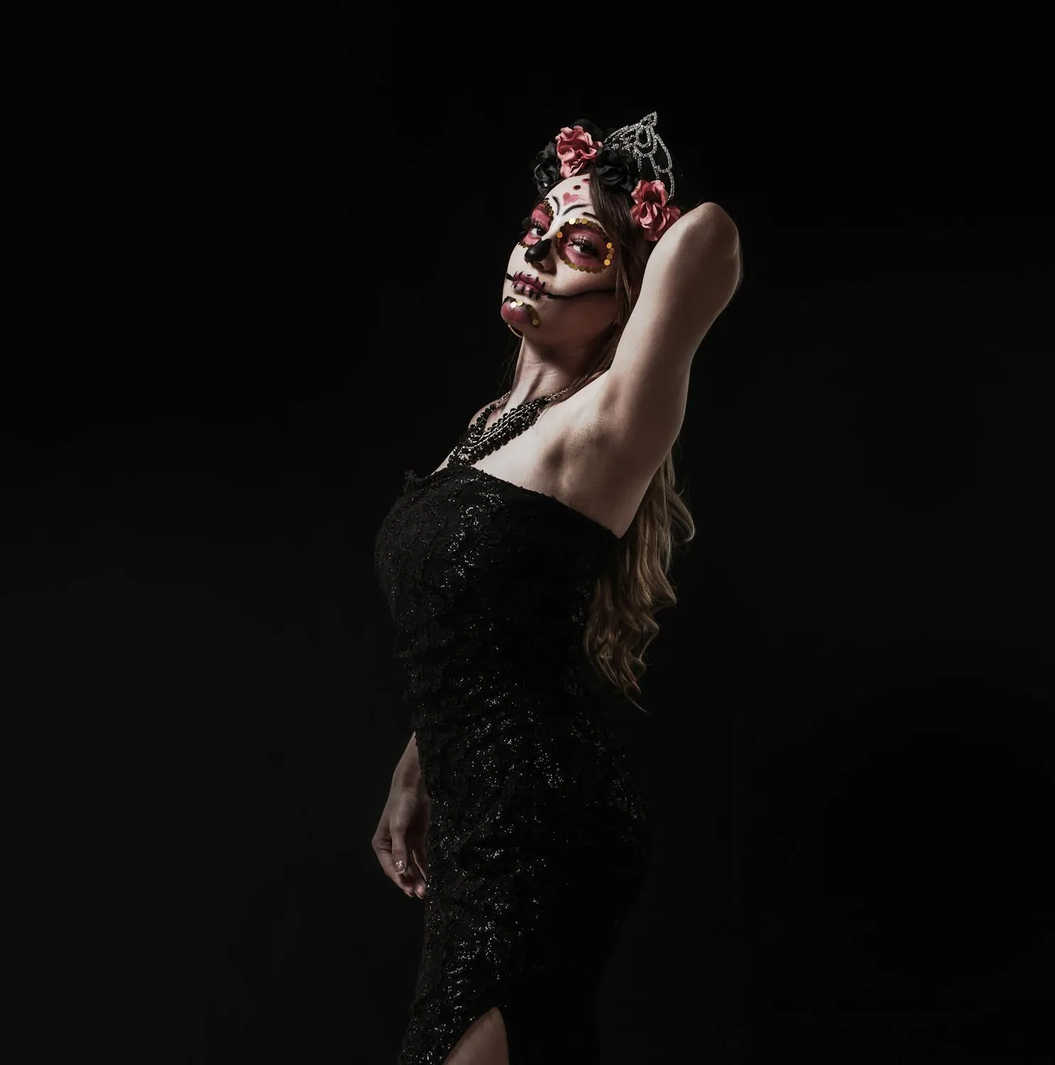 Dark Fairy Halloween Costume with Pumpkin Accessories